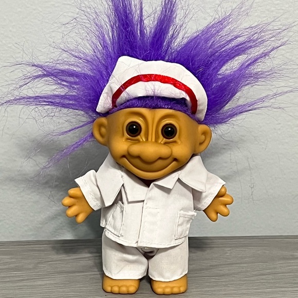Vintage Russ Sailor Troll with White Uniform and Hat - Picture 1 of 5